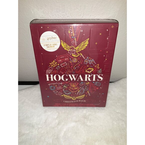 Wizarding World Harry Potter Hogwarts 12 Days of Socks Advent Calendar NEW - Picture 2 of 4